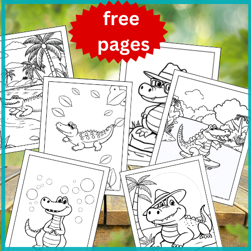 Crocodile coloring pages