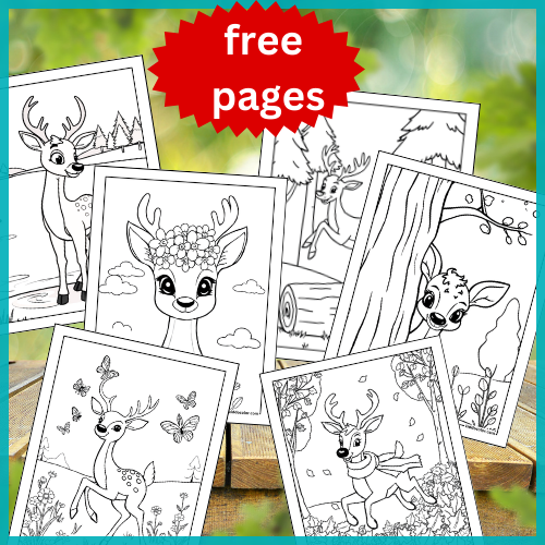 Deer coloring pages