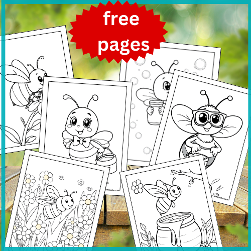 Bee coloring pages