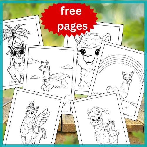 Alpaca coloring pages