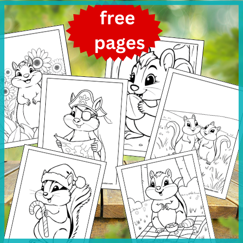 Chipmunk coloring pages