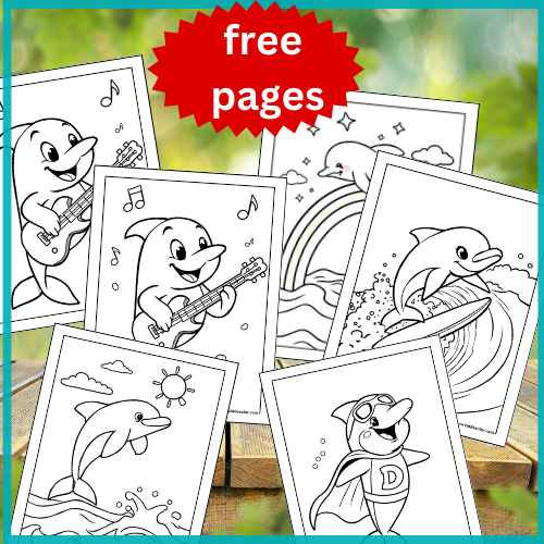 Dolphin coloring pages