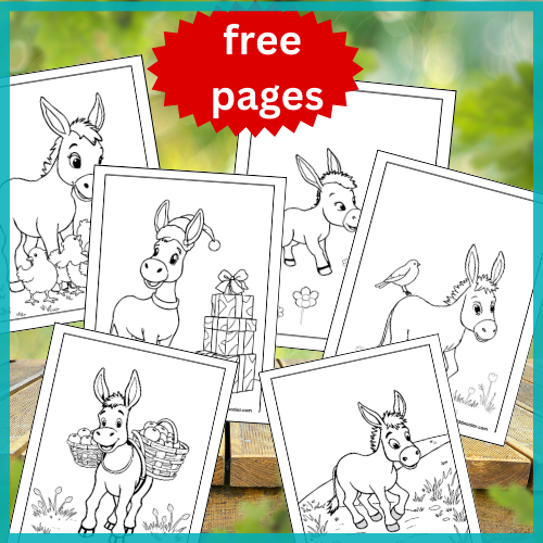 Donkey coloring pages