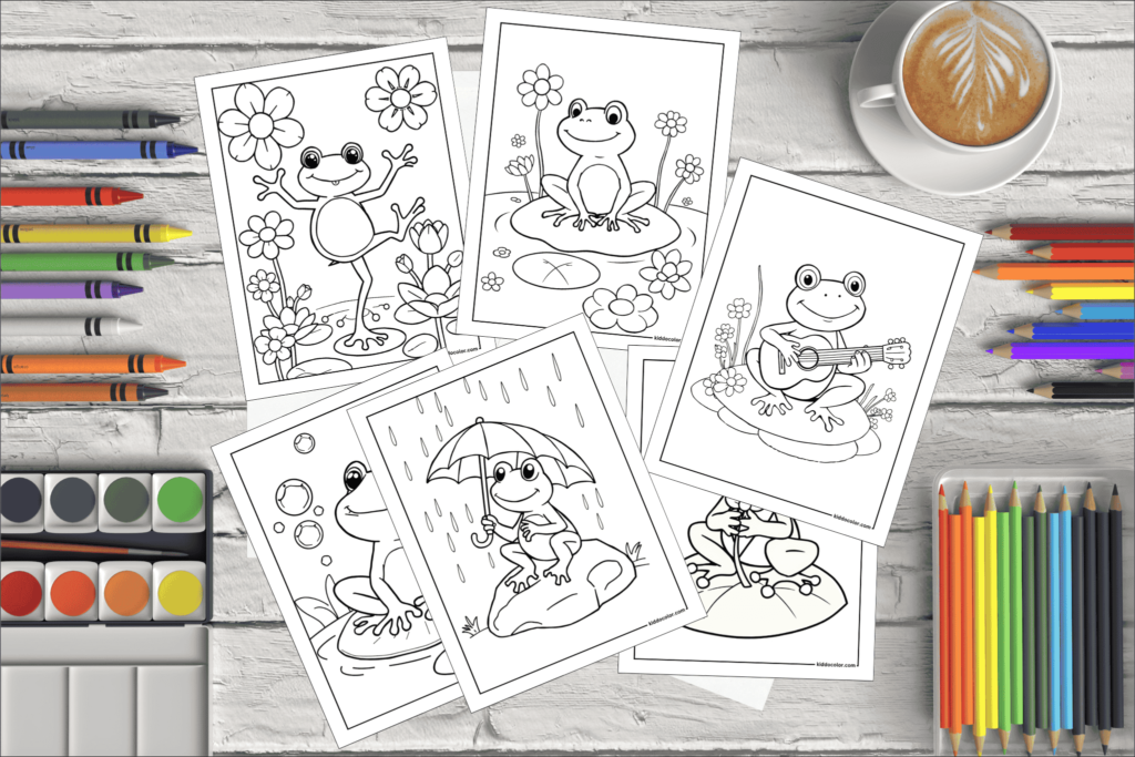 Frog coloring pages