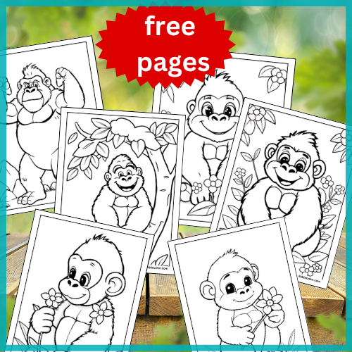 Gorilla coloring pages