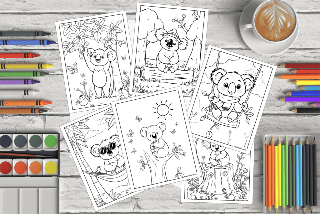 Koala coloring pages