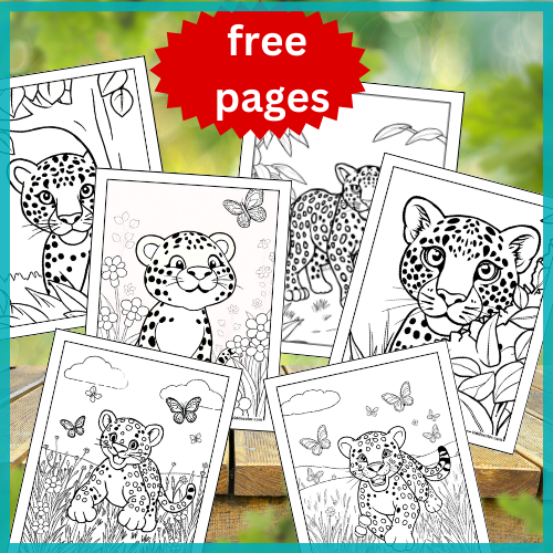 Leopard coloring pages