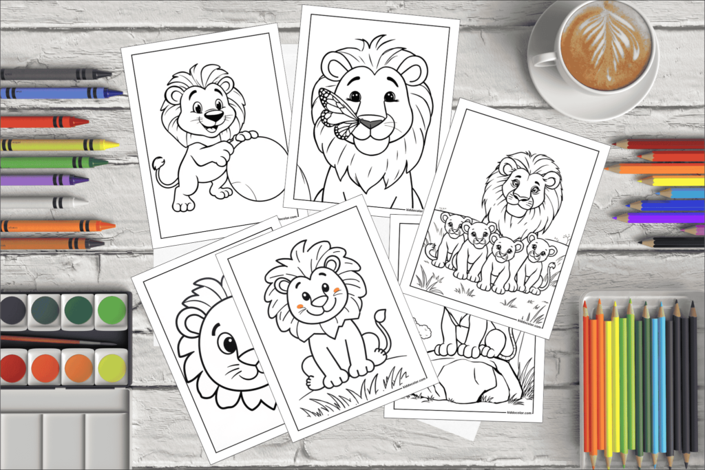 Lion coloring pages