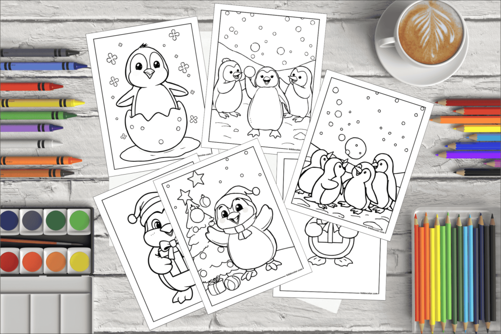 Penguin coloring pages