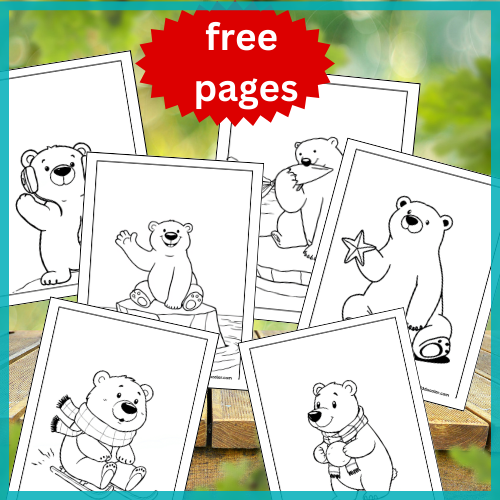 Polar bear coloring pages