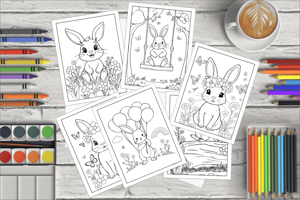 Rabbit coloring pages 