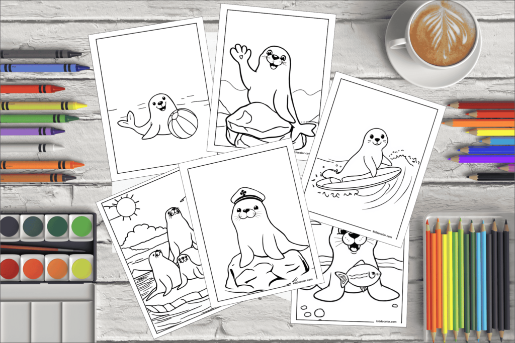 Seal coloring pages