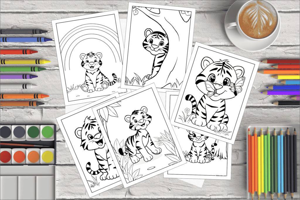 Tiger coloring pages