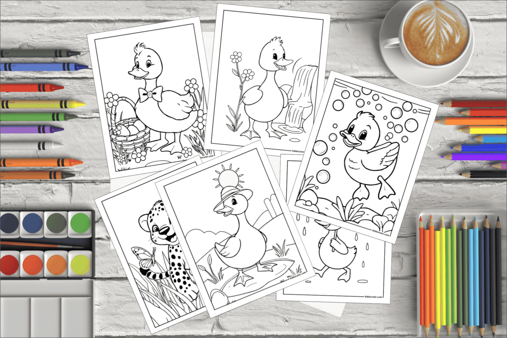 Duck coloring pages