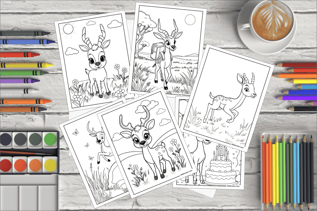 Free Printable Antelope Coloring Pages for Kids