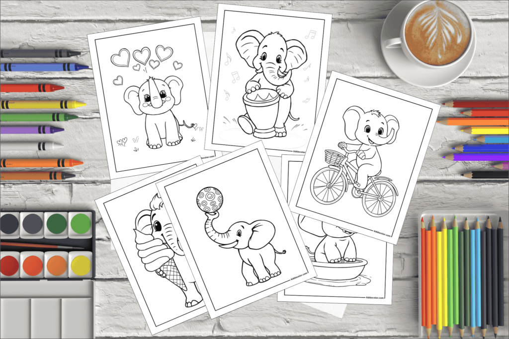 Elephant coloring pages