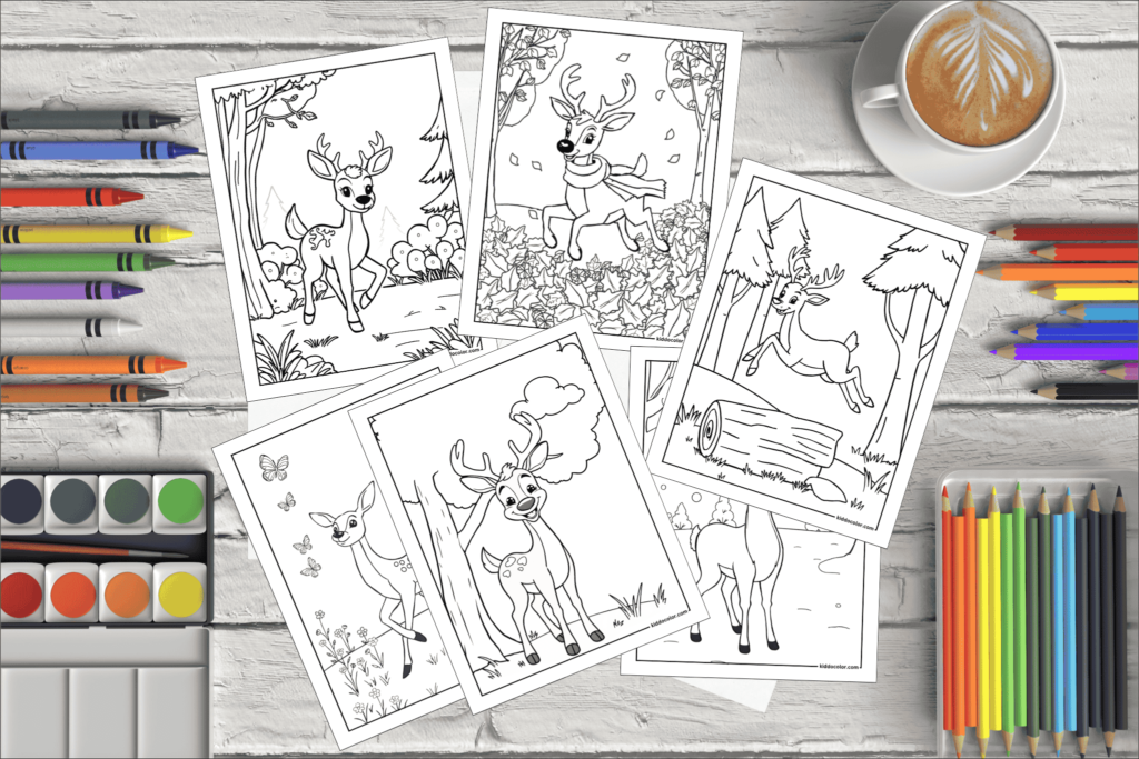 Deer coloring pages