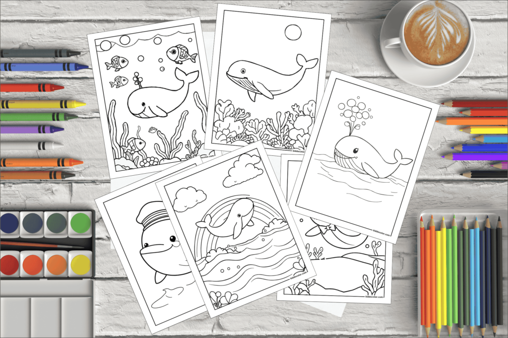 Whale coloring pages