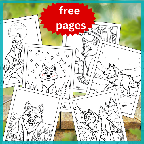 Wolf coloring pages