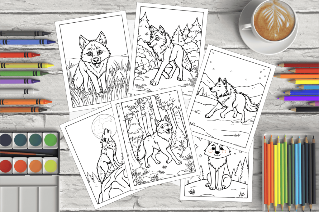 Wolf coloring pages