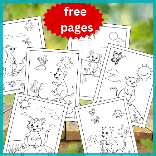 Kangaroo rat coloring pages