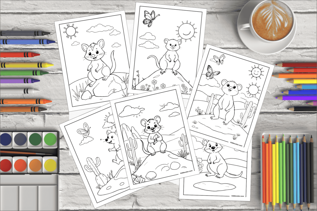 Kangaroo rat coloring pages