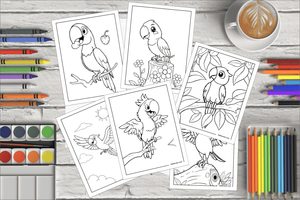 Macaw Coloring Pages